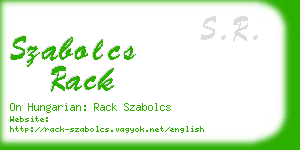 szabolcs rack business card